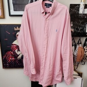 Ralph Lauren Men's Casual Pink Button Down Shirt